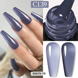 JELLY DEEP GRAY BLUE GEL POLISH BORN PRETTY C139