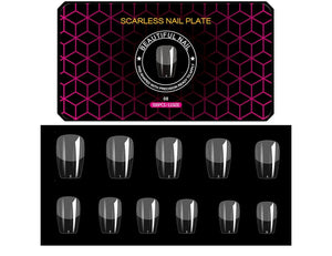 CAJA DE UÑAS 08 SOFT GEL TIPS 550 08 COFFIN CORTAS  SCARLESS