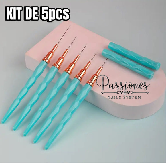 183D KIT DE PINCELES DE 5 LINEALES AQUA