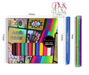487i EXPLOSIONS NAIL ART GRAFFITI PEN (ACRYLIC PAINTER) 12PCS