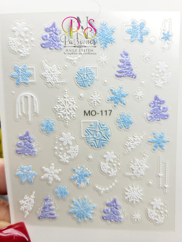 MO-117 STICKER NAVIDAD 3D