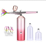 280L AIRBRUSH PORTABLER OXYGEN INJECTOR RECHARGEABLE GOLD/ROSE