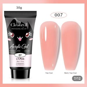 507i  ACRYLIC GEL (POLYGEL) 30G L.T PINK 007