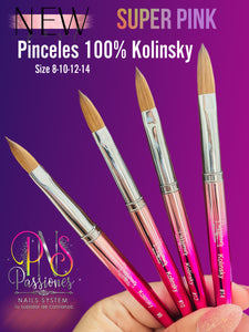 SUPER PINK PINCEL DE APLICACION 100% KOLINKY  (SIZE 8-10-12-14)