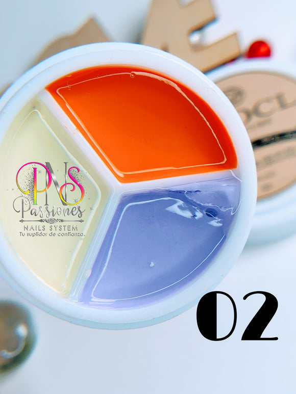 410i SOLID NAIL GEL PAINTING THREE COLOR #02