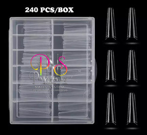 3N CAJA DE UÑAS COFFIN CURVA C LARGAS 240pcs