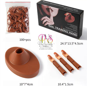 48N  NAIL TRAINING HAND/ DEDO MECANICO DE PRACTICA  (BROWN)