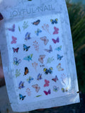 Y-91 STICKER ROSE & BLUE BUTTERFLY