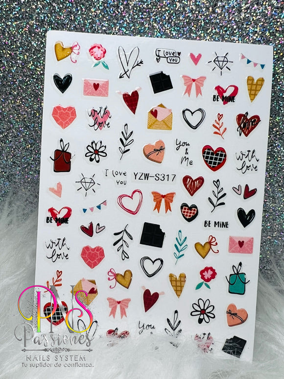 YZW-S317 STICKER CORAZONES