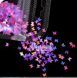 246J PURPLE BUTTERFLY GLITTER