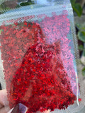 247J RED BUTTERFLY GLITTER