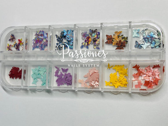 24E BUTTERFLY SEQUINS 12PCS