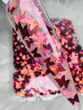 47J FUSCHIA BUTTERFLY GLITTER