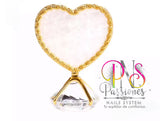 20H HEART DISPLAY RING/MANICURE COLOR (GOLD & WHITE)