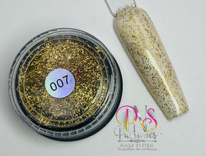 224E METAL FLAKES/LINES GOLD 007